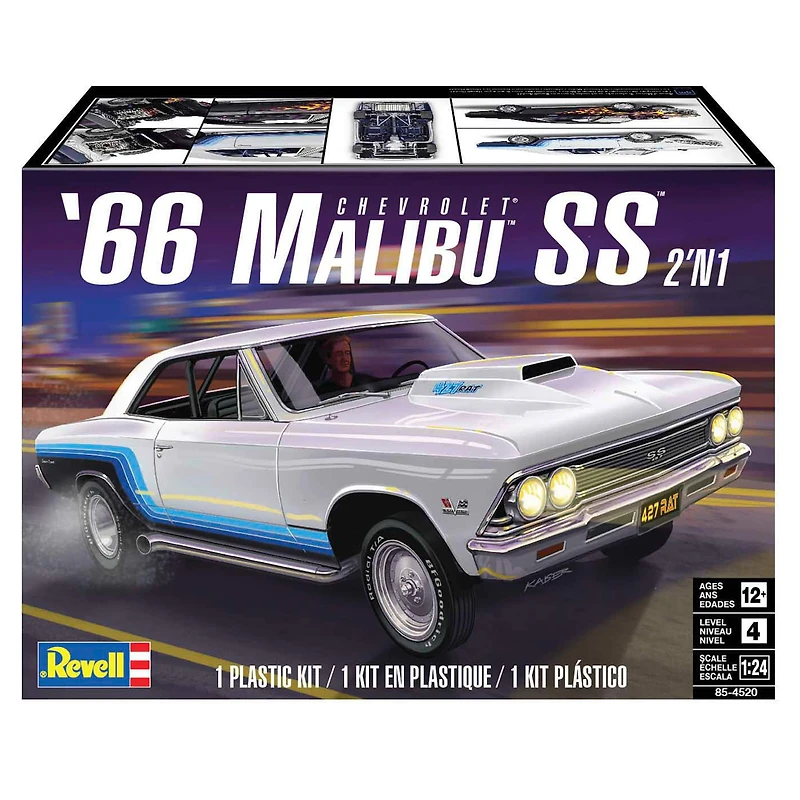 '66 Chevrolet Malibu SS 2-in-1 Model Car Kit