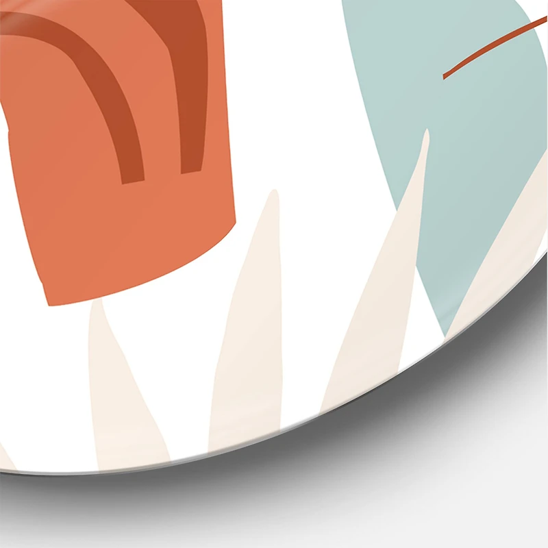 Designart - Geometrical Shapes With Tropical Palm Leaves