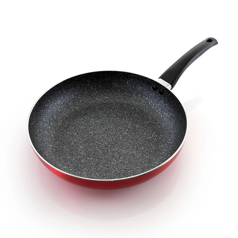 Oster Merrion 12" Red Aluminum Frying Pan With Bakelite Handle