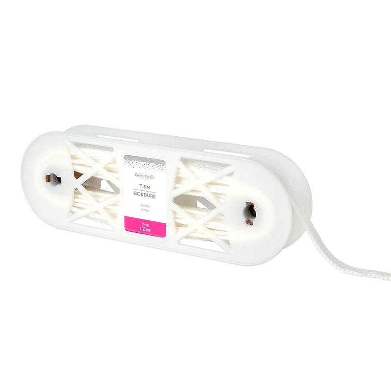 1/2" White Braid Trim by Celebrate It®