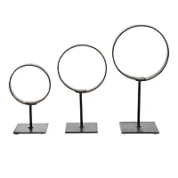 Hello Honey® Decorative Modern Found Metal Rings on Stands Set