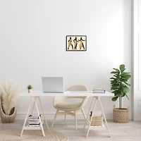 Stupell Industries Powerful Women Dancing African Glam Fashion Black Beige in Black Frame Wall Art