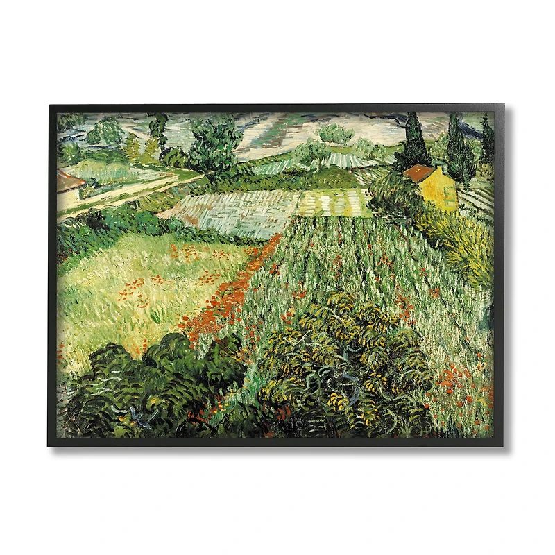 Stupell Industries Classic Van Gogh Field Painting Feld Mit Mohnblumen in Frame Wall Art