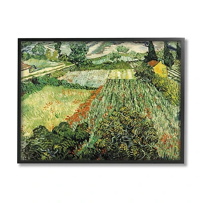 Stupell Industries Classic Van Gogh Field Painting Feld Mit Mohnblumen in Frame Wall Art