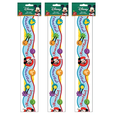 Eureka Deco Trim® Mickey Mouse Clubhouse® I Think I Can Extra Wide Cut Border, 111ft.