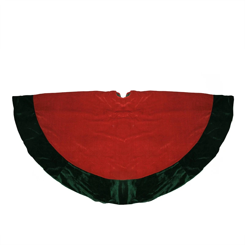 60" Red & Green Traditional Christmas Tree Skirt