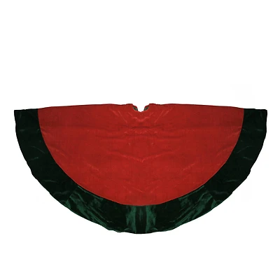 60" Red & Green Traditional Christmas Tree Skirt