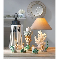 18.5" White Coral Table Lamp