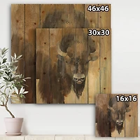 Designart - Into the Wild Gold Buffalo