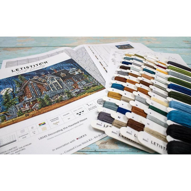 Letistitch Decorating the Haunted House Counted Cross Stitch Kit