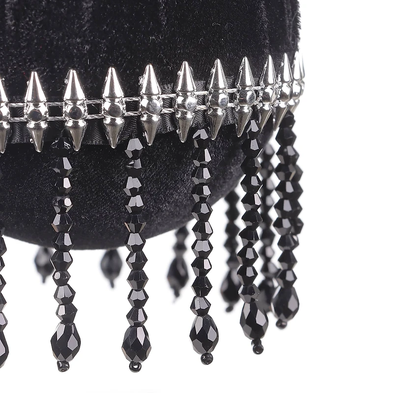 4" Black Ball Ornament with Dangling Jewels by Ashland®