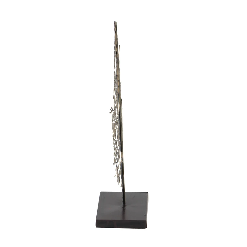 16" Gold Metal Traditional Nature Sculpture