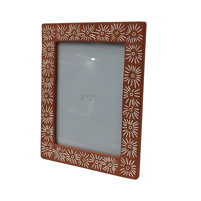 5" x 7" Terra Cotta Flowers Tabletop Frame, Treasured Finds by Ashland®