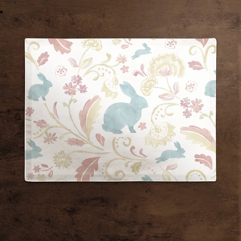 Paisley Bunny 14" x 18" Poly Twill Placemat