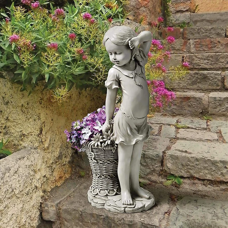 Design Toscano 21.5" Little Miss Frances Garden Statue