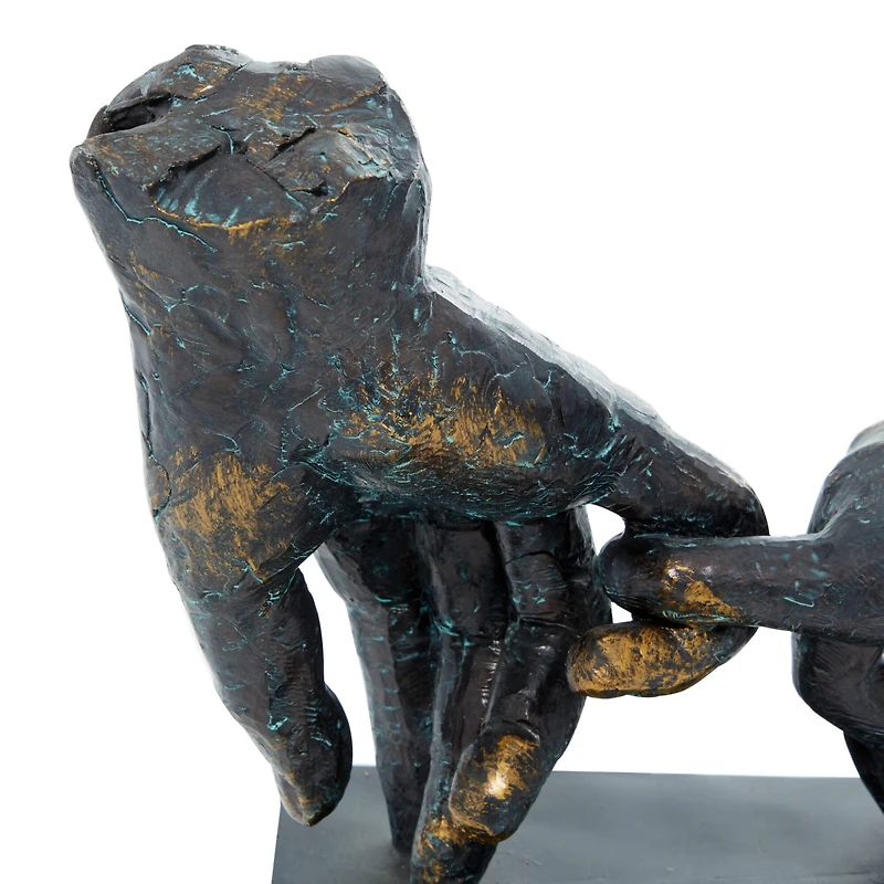 10" Black Polystone Traditional Pinky Swear Sculpture