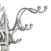 Hello Honey® 7.5" White Decorative Distressed Metal Wall Hook