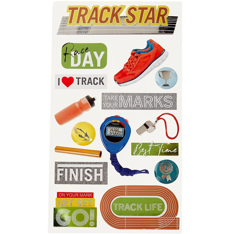 Track Star Dimensional Stickers by Recollections™