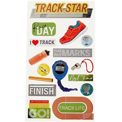 Track Star Dimensional Stickers by Recollections™