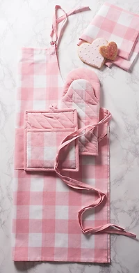 DII® Pink Buffalo Check Dishtowels, 3ct.