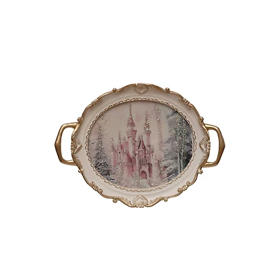 12" Pink & Gold Castle Decorative Tray by Ashland®