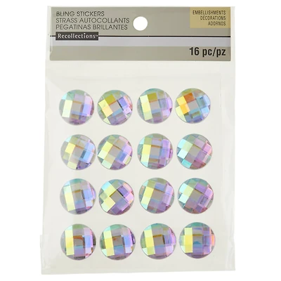 12 Packs: 16 ct. (192 total) Iridescent Rhinestone Stickers by Recollections™