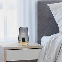 Simple Designs 9" Wired Mesh Uplight Table Lamp