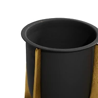 Black & Gold Aluminum Glam Planter Set