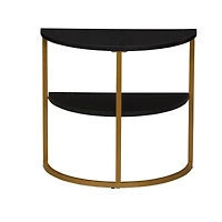 Household Essentials 18" 2-Tier Half Moon End Table