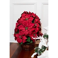 22" Potted Poinsettia with Decorative Planter