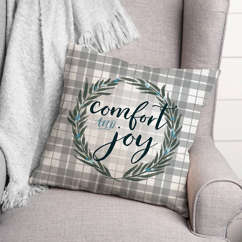 Comfort and Joy Throw Pillow