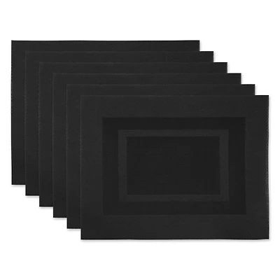 DII® Black Double Frame Placemats, 6ct.