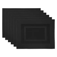 DII® Black Double Frame Placemats, 6ct.