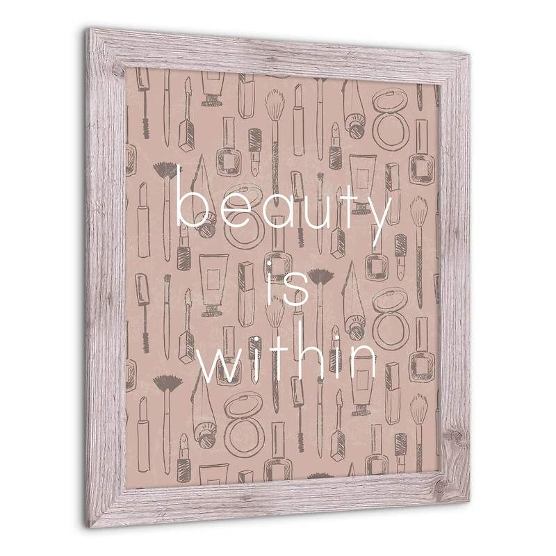 Beauty is Within Print in White Frame