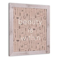 Beauty is Within Print in White Frame