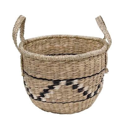 11.75" Natural Santa Fe Woven Seagrass Basket with Handles by Ashland®