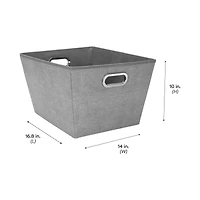 Simplify Heather Gray Grommet Storage Bin