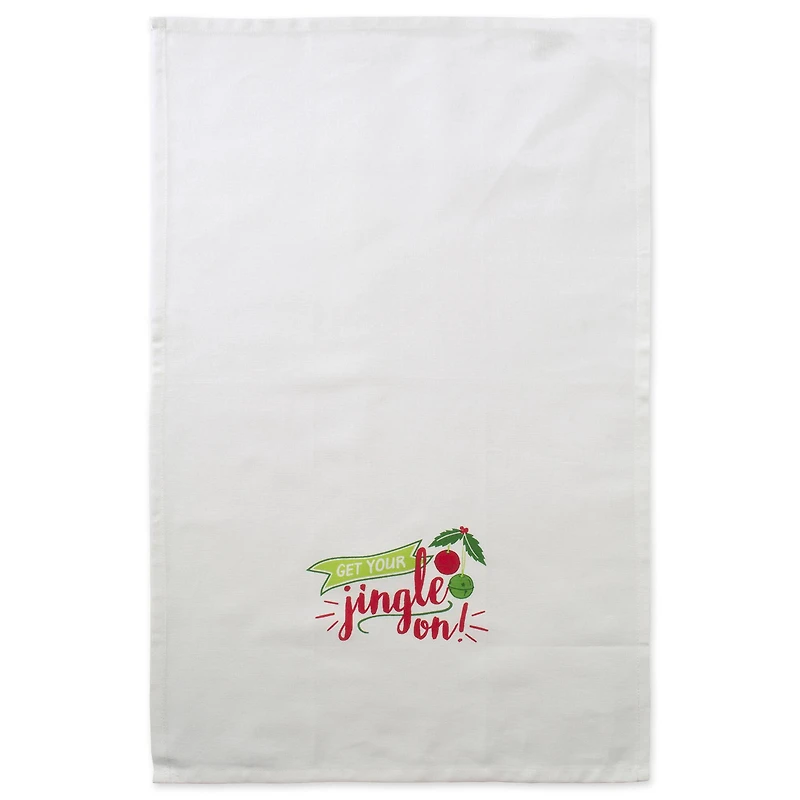 DII® Assorted Jingle On Holiday Printed Dishtowel Set