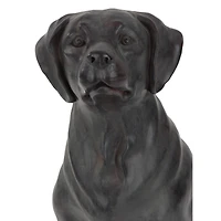 20" Brown Traditional Polystone Dog Sculpture