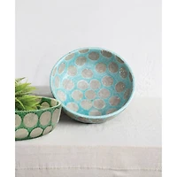Hello Honey® 16" Decorative Terra-Cotta Bowl with Wax Relief Dots