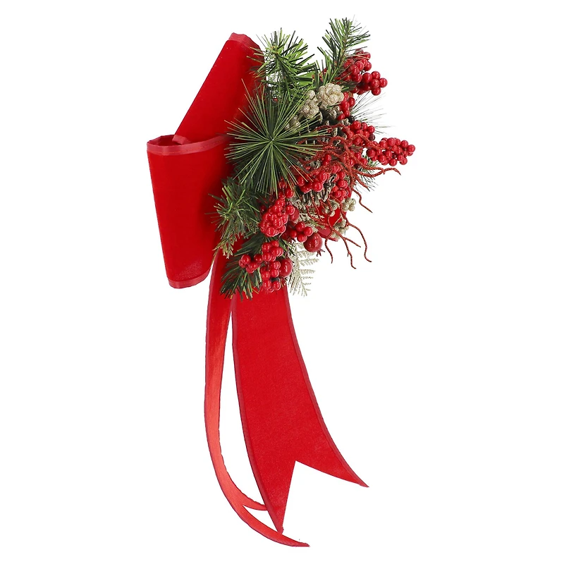 26" Red Berry & Pinecone Bow by Ashland®