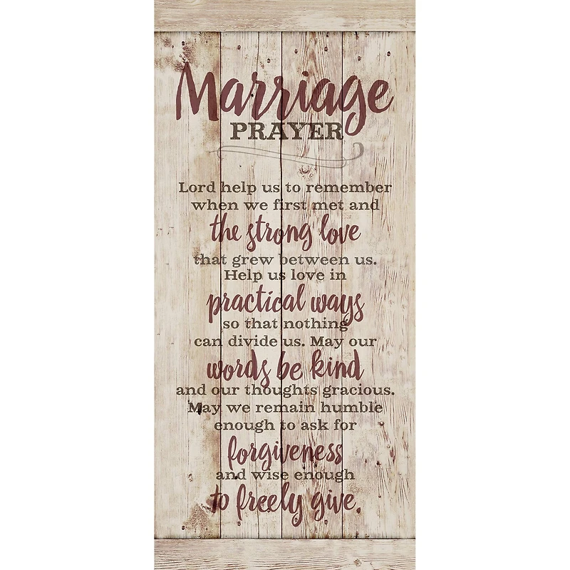 Red Marriage Prayer Wall Plaque