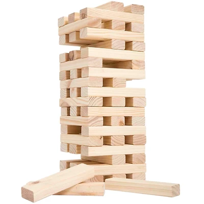 Toy Time Outdoor Giant Wooden Blocks Tower Stacking Game Set