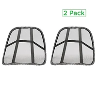 Mind Reader Black Mesh Lumbar Support Adjustable Cushion Set