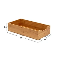 Household Essentials Glidez Bamboo & Steel Slide-Out Storage Organizer