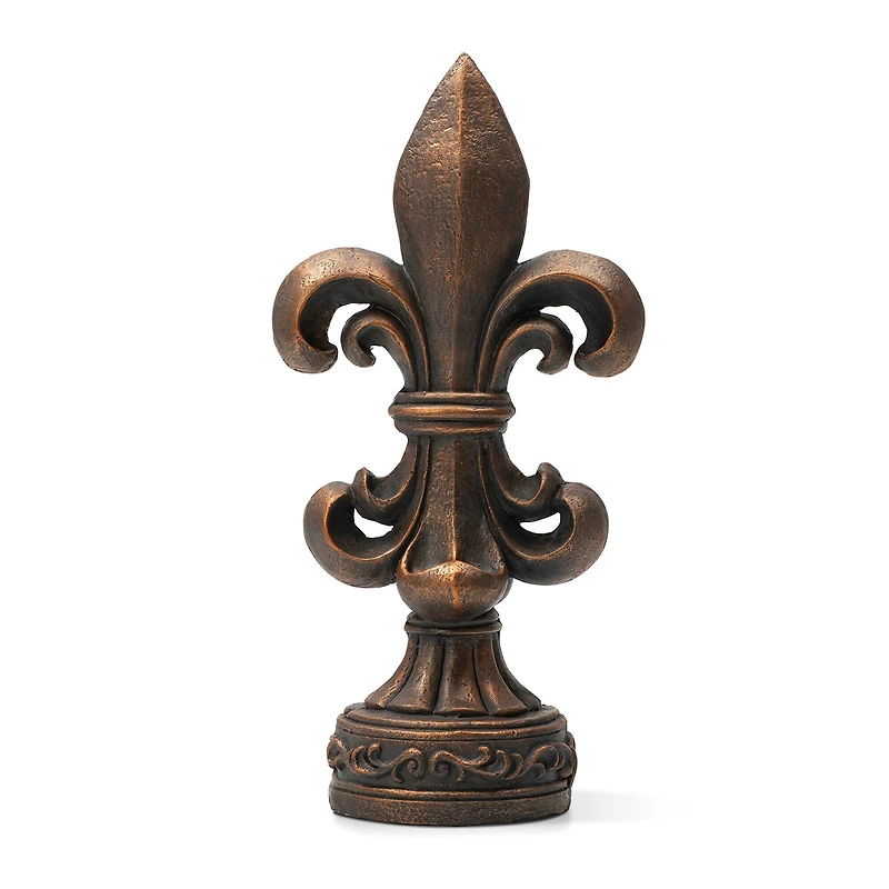 Glitzhome® 27" Standing Fleur-de-Lis Garden Statue
