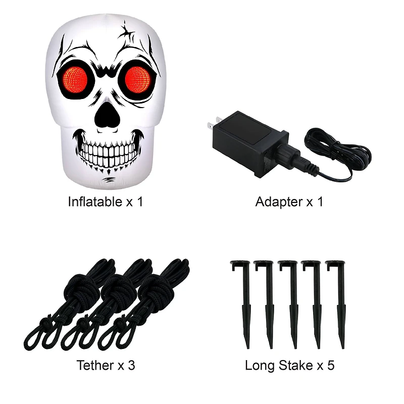 5ft. Airflowz Inflatable Infinity Mirror Skull