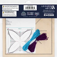 Leisure Arts® Intermediate Butterfly Wood Stitched String Art Panel Kit