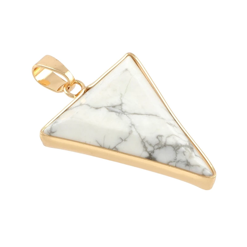 White Howlite Triangle Pendant by Bead Landing™