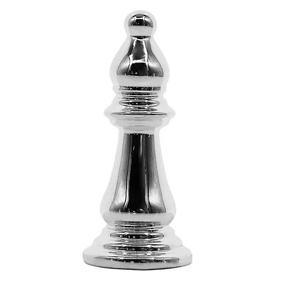 5.5" Silver Bishop Ceramic Tabletop Chess Piece by Ashland®